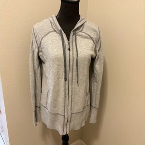 Eddie Bauer Light Gray Women's Hoodie Double Zip
